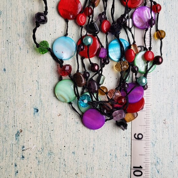 Crocheted bead necklace - Picture 2 of 6